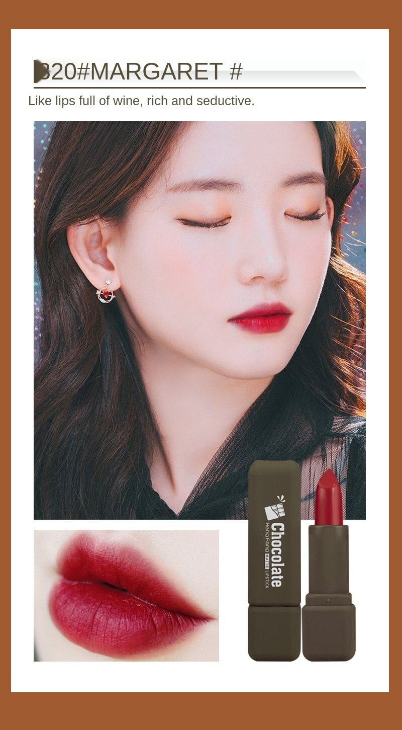 HENGFANG Chocolate Matte Moisturizing Lipstick | BigBuy360 - bigbuy360.vn