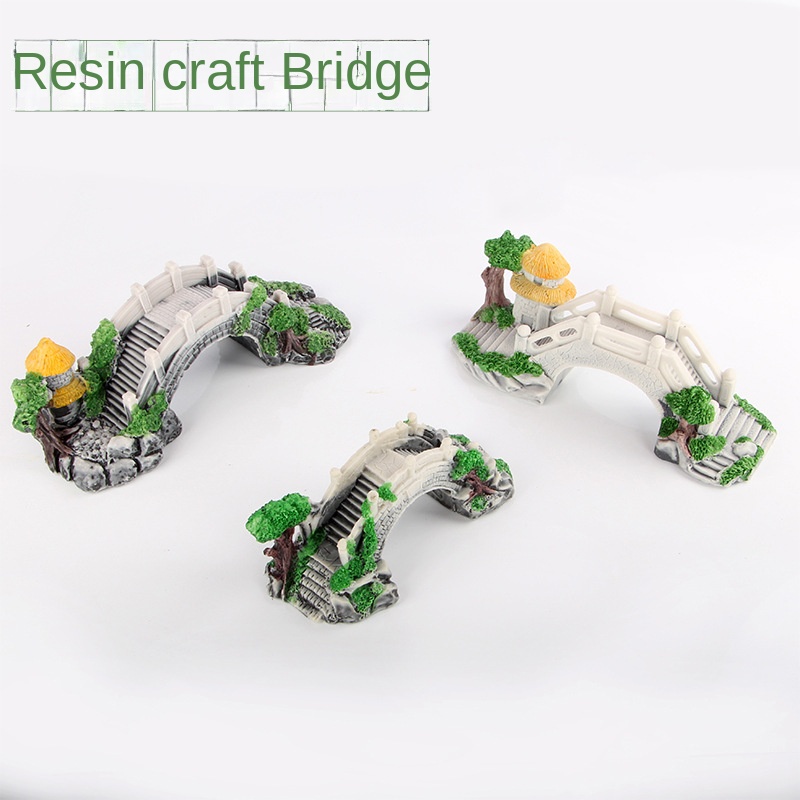 Mô Hình Cầu Gỗ Trang Trí Bể Cá