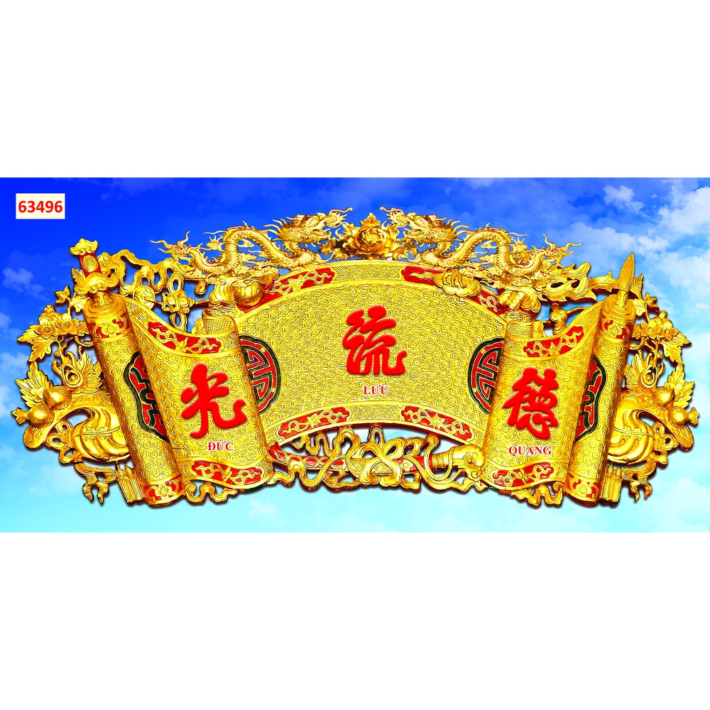 Tranh dán tường tôn giá hình công, câu chữ ý nghĩa in theo kích thước yêu cầu