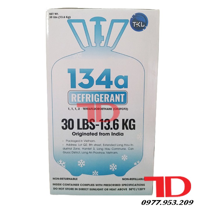 Môi chất lạnh tủ lạnh R134 BESTGAS 13.6KG , ga lạnh R134