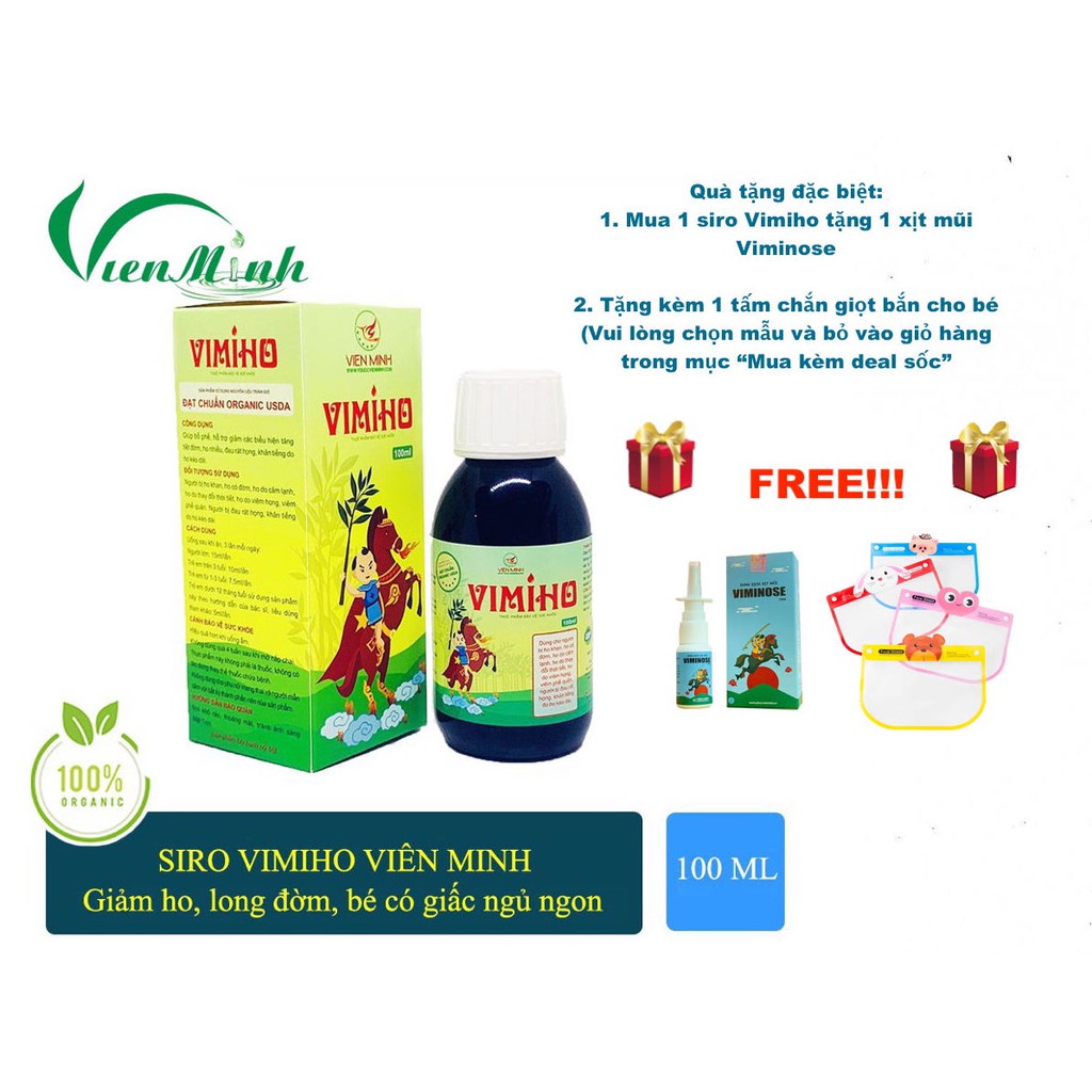 Siro ho thảo dược Vimiho (Viên Minh Đường) 100ml