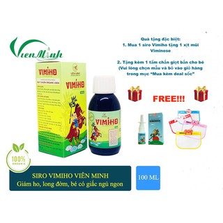 Siro ho thảo dược Vimiho 100ml