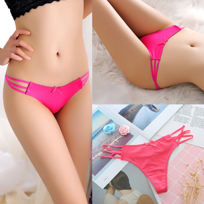 Combo 3 chiếc Quần lót su kháng khuẩn mềm mịn gợi cảm - quần lọt khe nữ