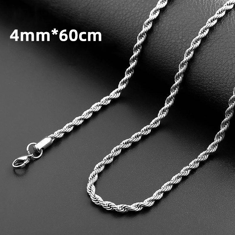 Dây Chuyền Bằng Thép Titan Không Gỉ Phong Cách Cổ Điển Thời Trang Cho Nam Và Nữ