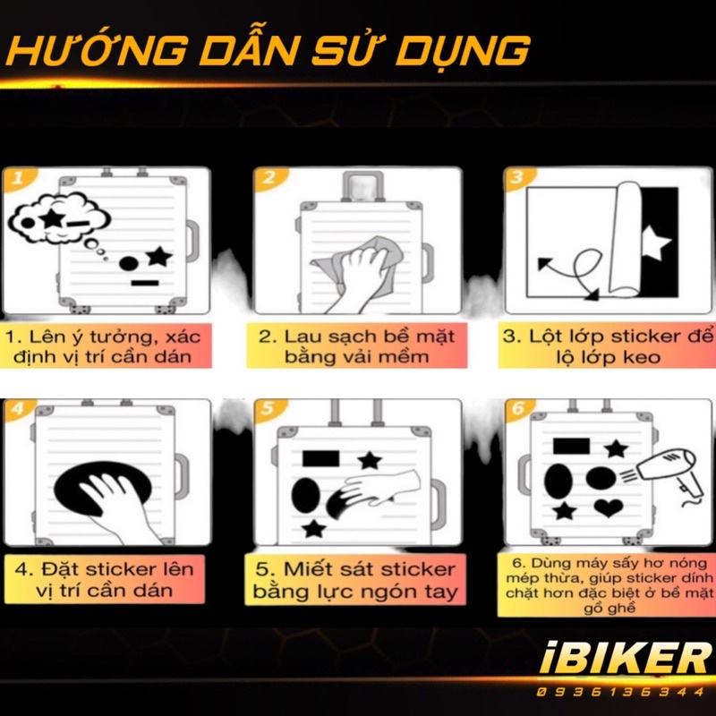 Tem Sticker Logo MVS Modern Vespa Saigon 12x4cm chất liệu decal chính hãng McCAl ISO9001/SHINLUNG dán xe, nón bảo hiểm