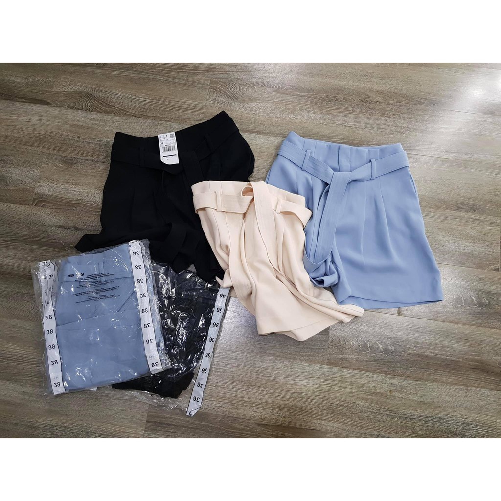 Quần short 03 màu kèm belt thắt nơ - chuẩn dư xịn
