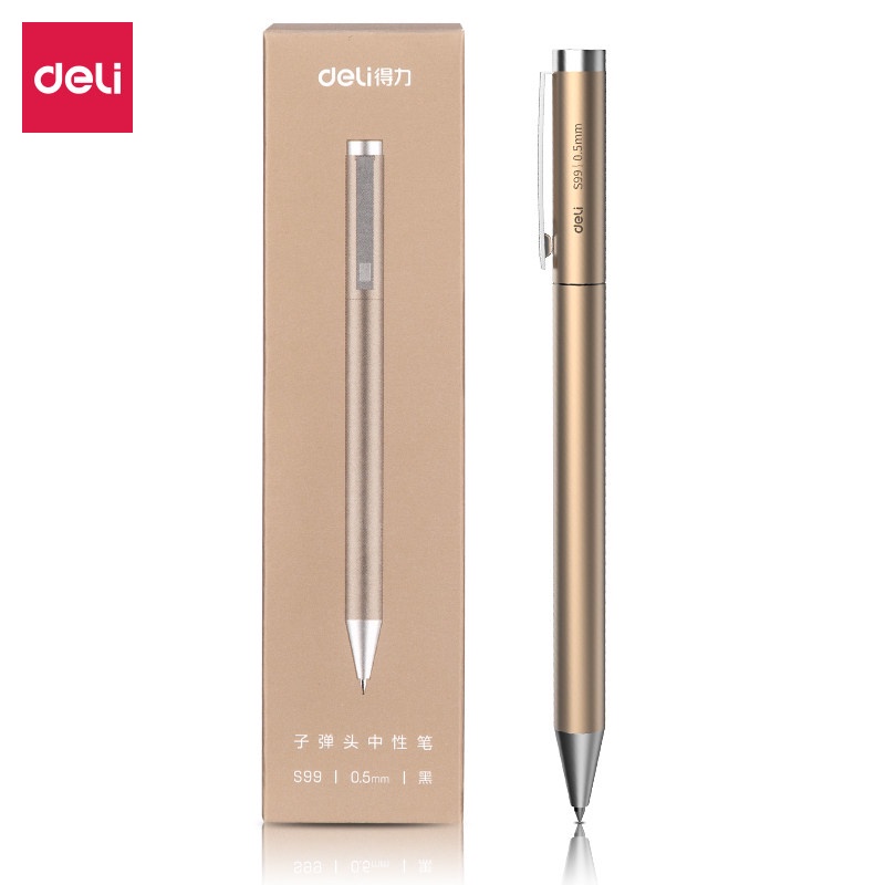 Bút Bi Mực Đen Ngòi 0.5Mm Bằng Kim Loại