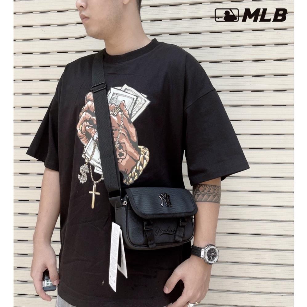TÚI ĐEO CHÉO MLB MINI BAG COLLECTION CHẤT POLYESTE CAO CẤP, TÚI THỜI TRANG MLB600 MÀU ĐEN  chuản xịn