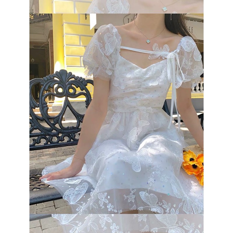 Đầm công chúa butterfly dáng ngắn buộc dây dễ thương ♡ | BigBuy360 - bigbuy360.vn