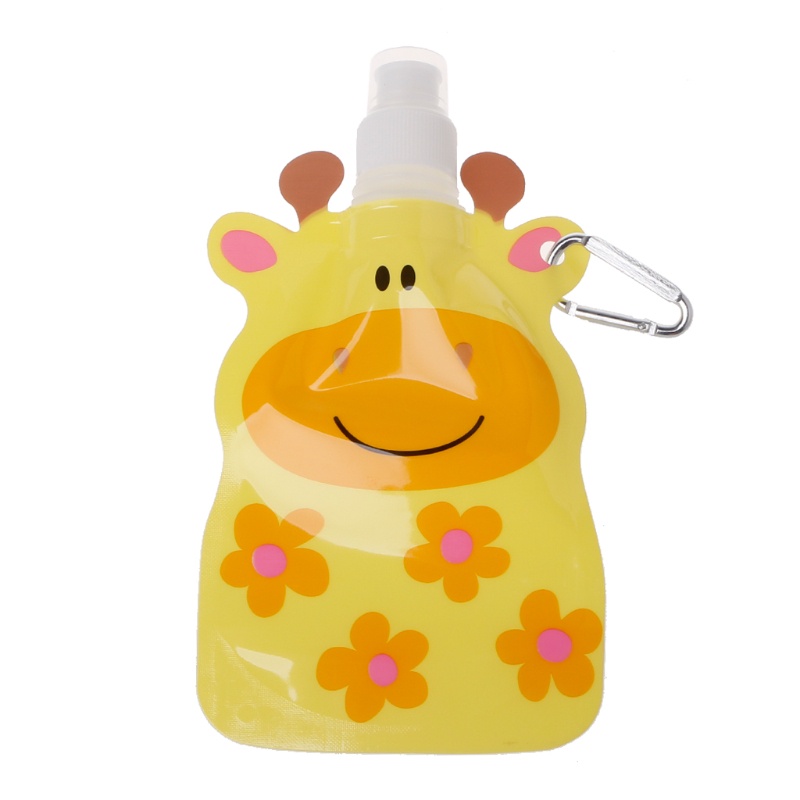 Túi đựng nước 360ml thân thiện với môi trường họa tiết hoạt hình có thể gấp gọn cho bé
