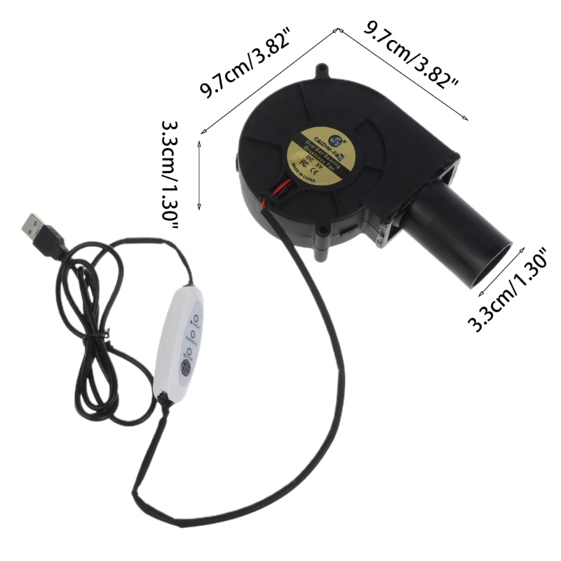 Quạt Thổi Lò Nướng Bbq 3 Tốc Độ Tùy Chỉnh Kèm Sạc Usb Tiện Dụng Mang Theo