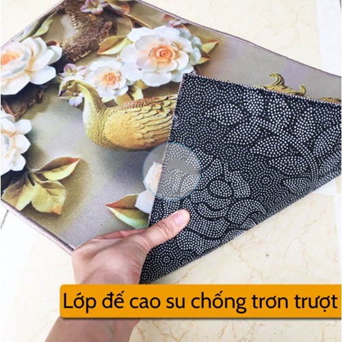 [SALE] Thảm chùi chân  Thảm lau chân 3D mềm mại thấm hút tốt chống trơn trượt cao cấp nhiều mẫu (giao ngẫu nhiên)