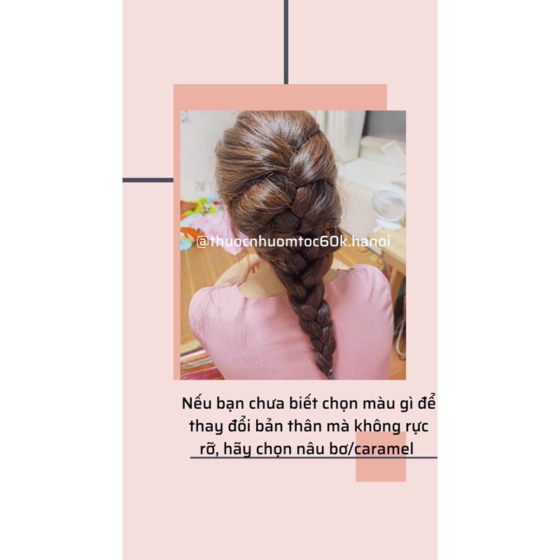 (KO TẨY)Thuốc nhuộm màu NÂU BƠ/NÂU MẬT ONG/NÂU CARAMEL kèm trợ dưỡng găng tay | BigBuy360 - bigbuy360.vn