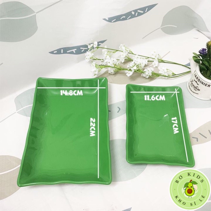 Đĩa nhựa phíp chữ nhật Việt Nhật 2 size  -Đĩa phíp đựng hoa quả, bánh kẹo thực phẩm đẹp mắt