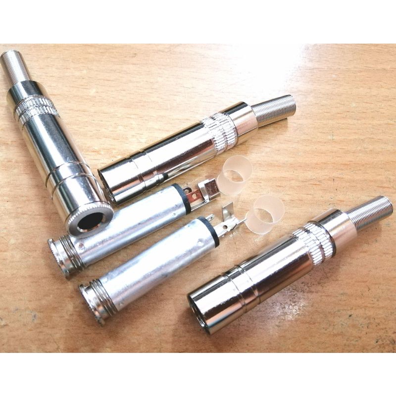 Đầu nối dây Audio 6.35 6.5 cái Mono Stereo vỏ kim loại 1 chiếc