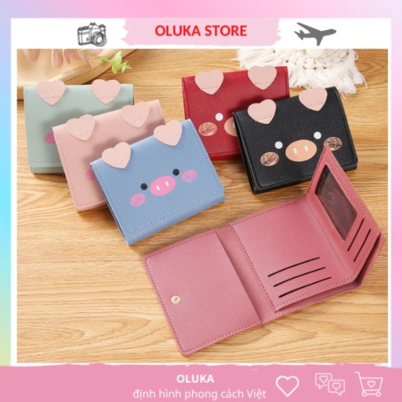 Ví nữ đẹp cao cấp cầm tay mini nhỏ gọn cute nhiều ngăn giá rẻ bỏ túi da PU OLUKA STORE VN042