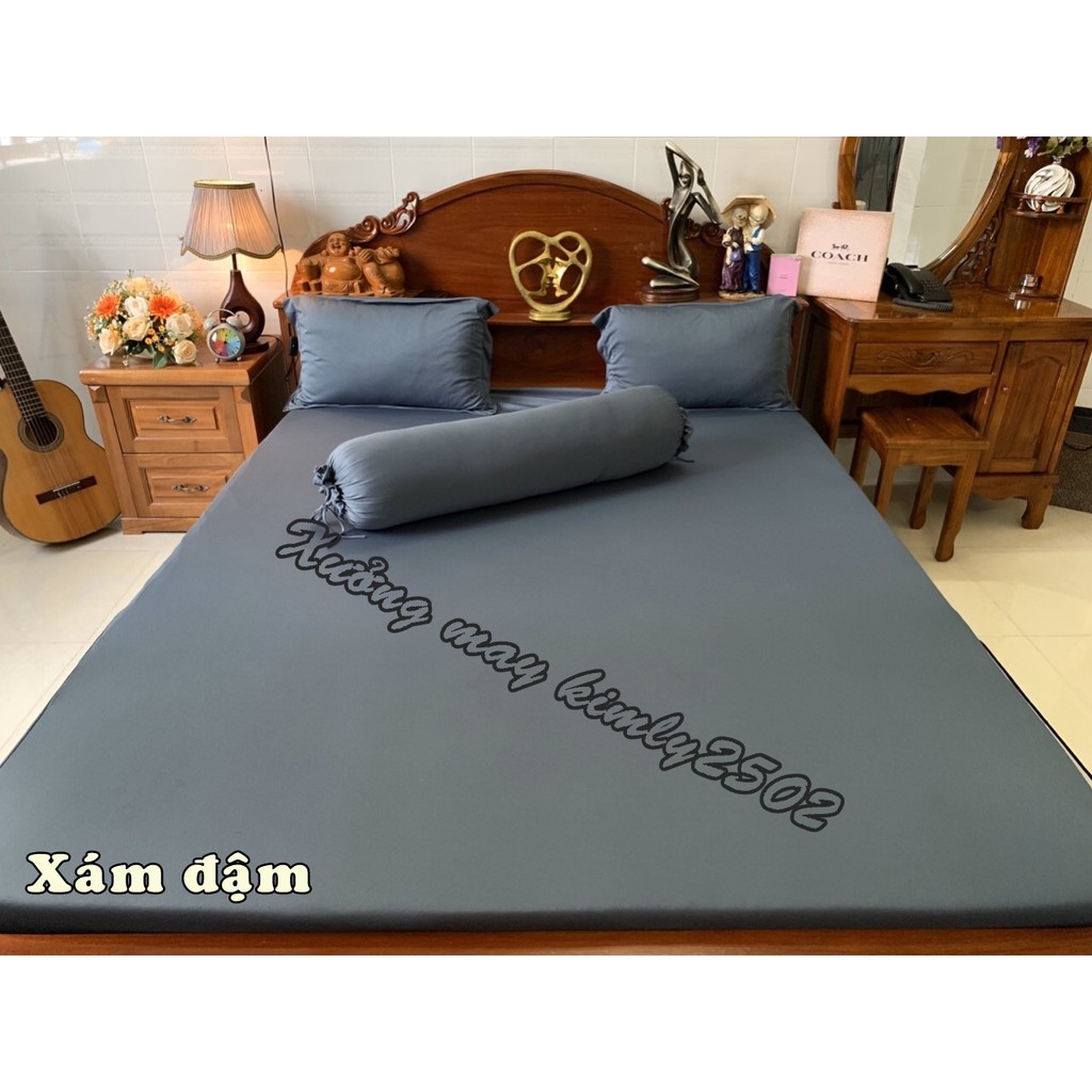 [Hàng đặt may] 8 tấc (80cm) Drap-Ga trải giường thun sợi siu (silk) màu trơn size nhỏ 0,8mx2m 2 Tấc