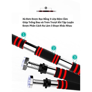 XÀ ĐƠN GẮN CỬA ĐỎ ĐEN 60-100CM