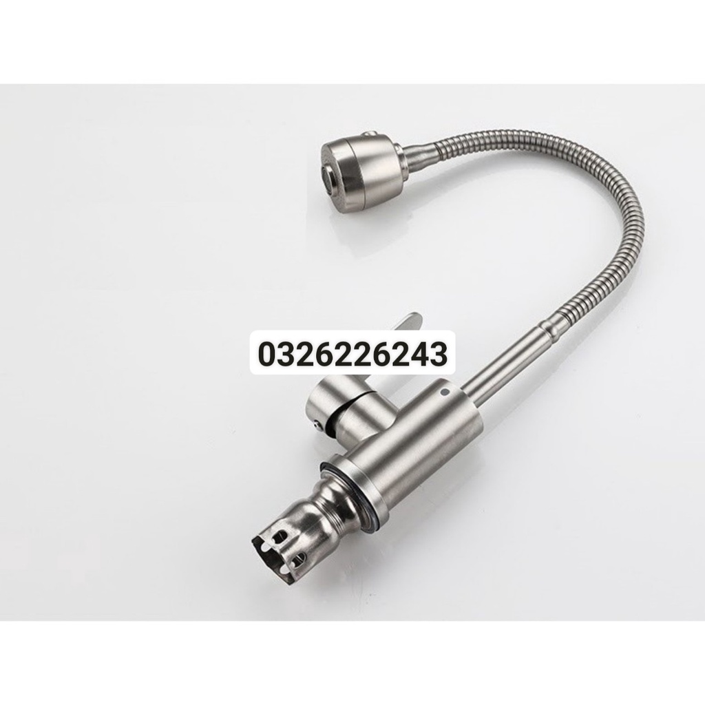 Vòi Rửa Chén Bát Nóng Lạnh INOX 304 Cần Bẻ Lò Xò đa năng xoay 360 độ cực sang trọng và tiện dụng