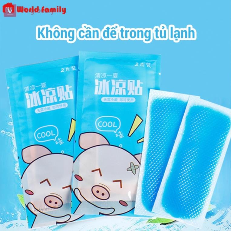 Gói 2 Miếng Dán Lạnh Làm Mát Cơ Thể Chống Nóng Hạ Sốt