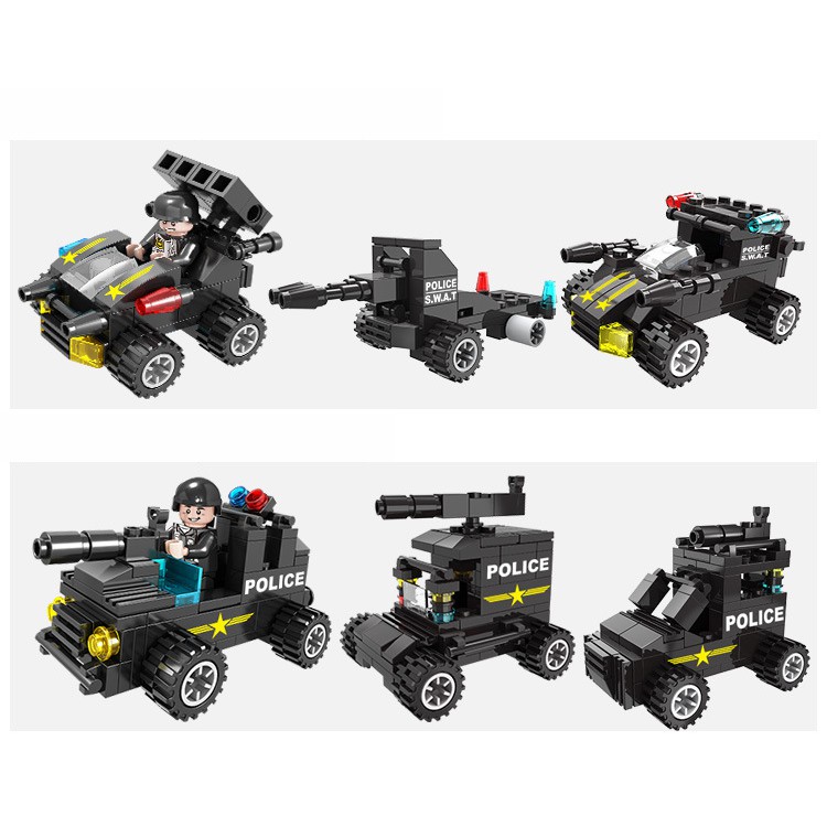 Bộ Xếp Hình Lego Cảnh Sát Đặc Chủng 8 Trong 1-Mã C008