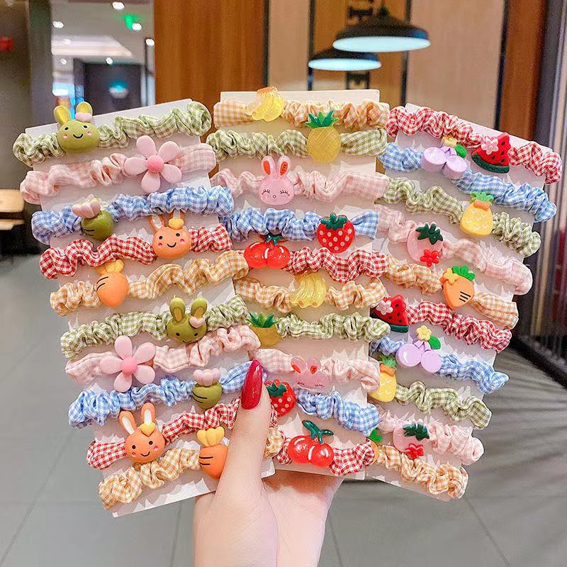 SET 10 CỘT TÓC CARO ĐỦ MÀU CHO BÉ GÁI HÀNG ĐẸP