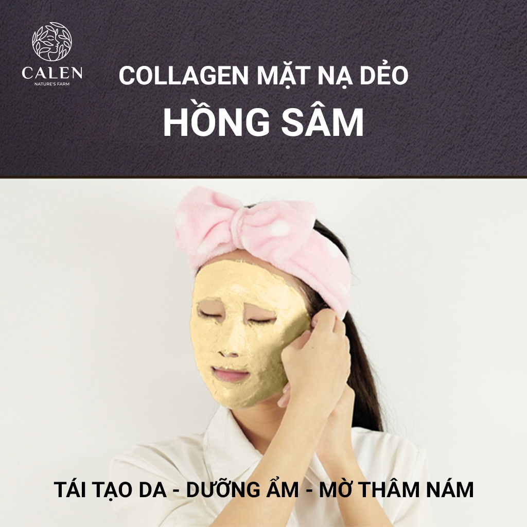 Mặt nạ hồng sâm Calen nguyên chất 100% đắp rửa mặt giúp tẩy da chết dưỡng trắng da (Mask bột hồng sâm)
