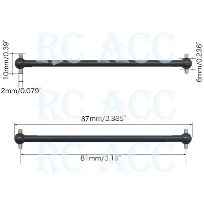 Set 2 Trục Bánh Xe 61mm 63mm 70mm 77mm 84mm 87mm 89.5mm Cho 1/10 HSP 94101 94102 94103105 94106 94108 94110 94109 94122 94155 94166