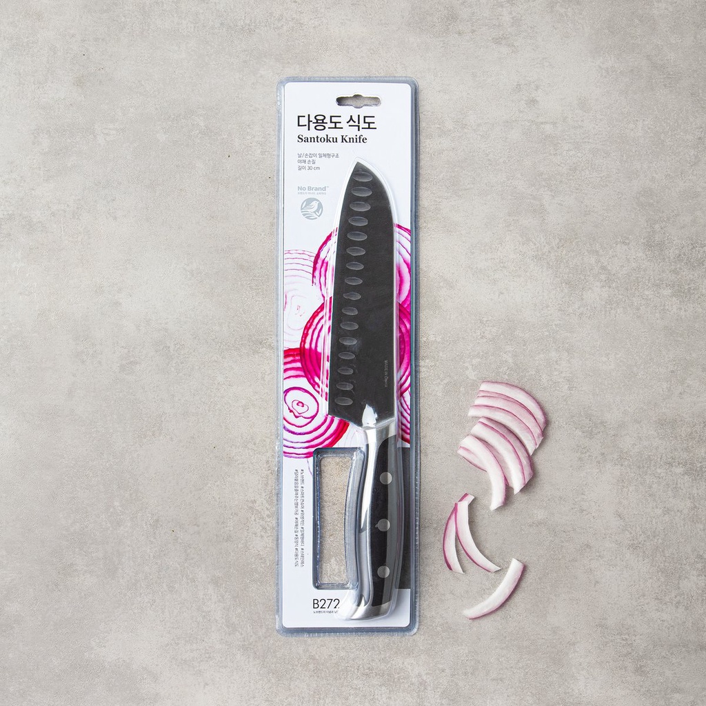 Dao Nhà Bếp Đa Năng Lưỡi Có Rãnh No Brand 30cm - Emart VN