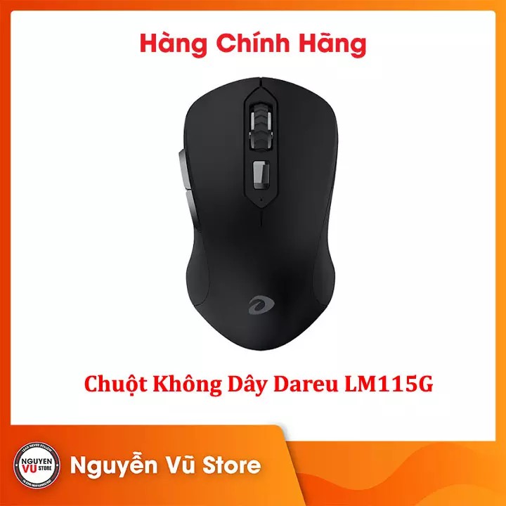 Chuột không dây Dareu LM115G Black - Hàng Chính Hãng