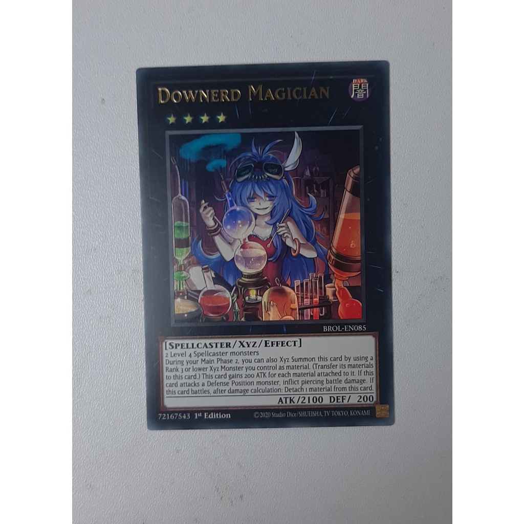 THẺ YUGIOH MÃ BROL-EN085 - Downerd Magician - Ultra Rare 1st Edition