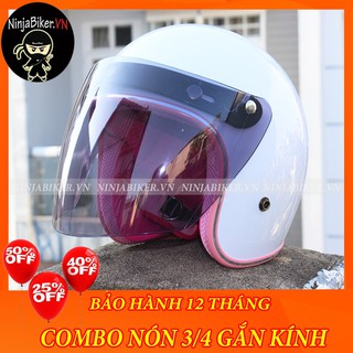 Kính Gắn Nón 3/4 - KÍNH LẺ MÀU KHÓI