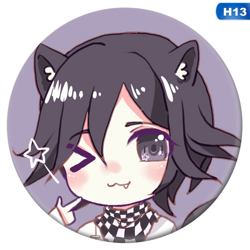 flowersqueen Danganronpa Cosplay Badge Pin Button Brooch Q Version Brooches Unisex Fashion Accessories