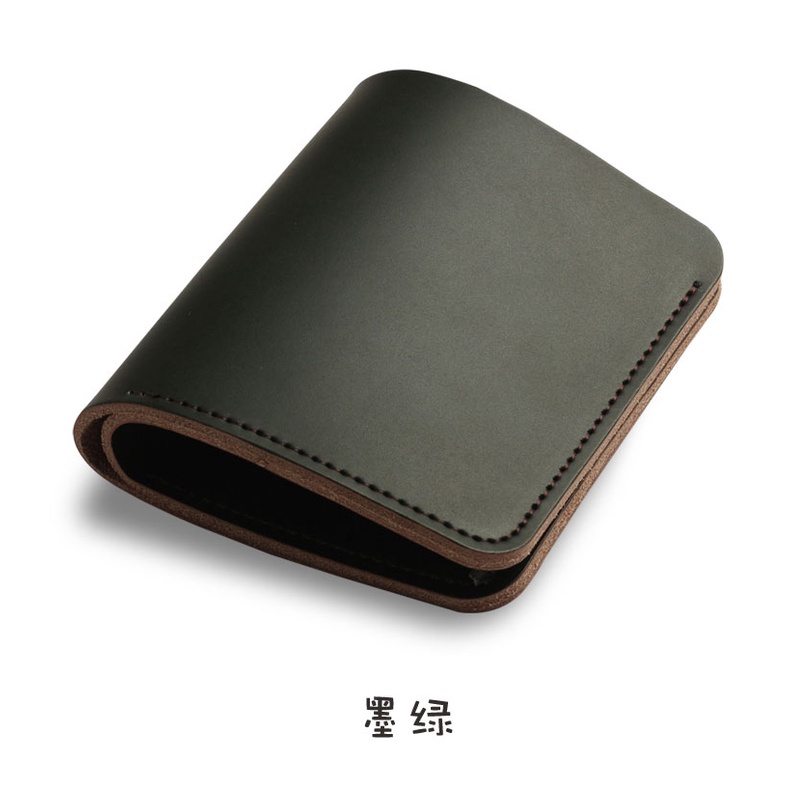 Ví da bò hai lớp dáng ngắn làm thủ công thời trang cao cấp cho nam