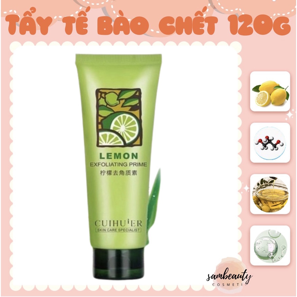 GEL TẨY DA CHẾT MẶT, TẨY TẾ BÀO CHẾT BODY chiết xuất tự nhiên từ chanh tươi 120g SamBeauty