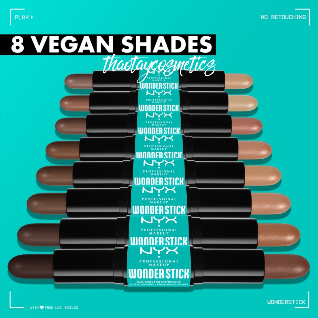 Bút che khuyết điểm và tạo khối 2 đầu NYX Wonder Stick Highlight & Contour