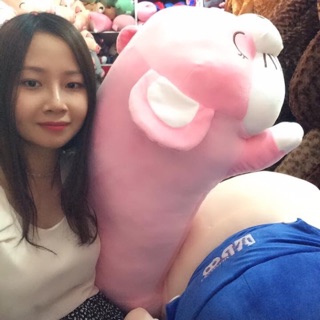 Chuột bông ngộ nghĩnh Hồng cánh sen 85cm