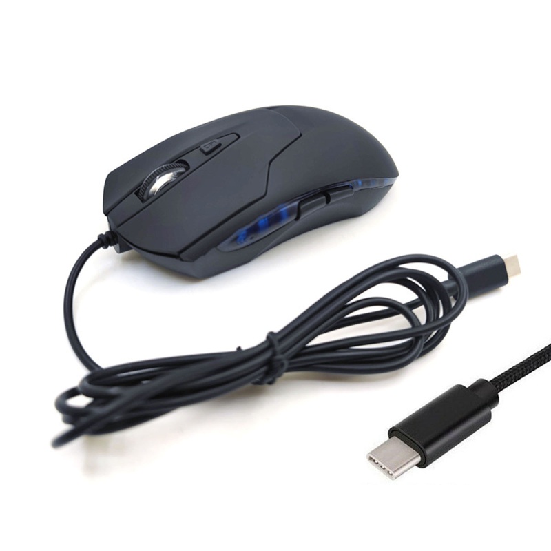 Chuột Máy Tính LIDU1 Type C Có Dây Đèn LED RGB 2400 DPI 6 Nút Bấm Dùng Để Chơi Game