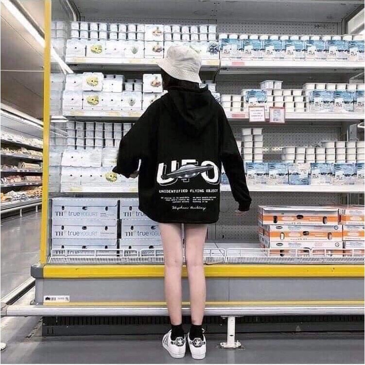 Áo Khoác Hoodie Chất Nỉ Cho nam Cho nữ và Cặp Đôi LOKI SHOP Có 2 Màu,Form rộng Unisex Đĩa Bay có dây kéo Ulzzang