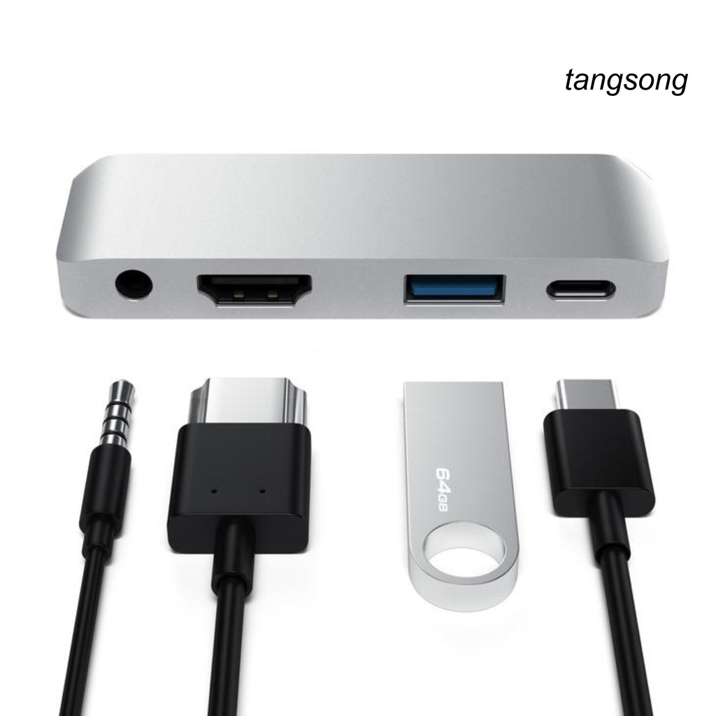 Bộ Chuyển Đổi Ts-4 In 1 Type-C Sang Hdmi-Compatible / Usb3.1