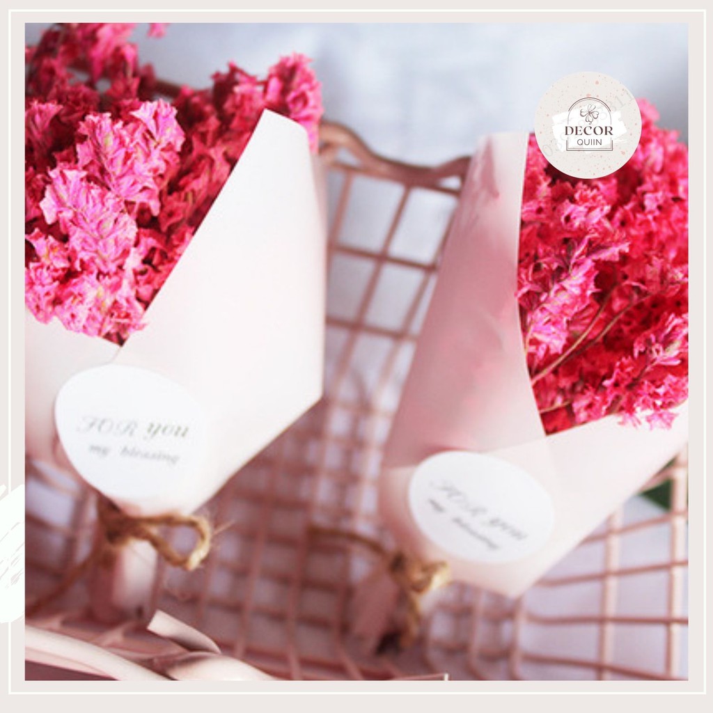 Quà tặng xinh❤️Bó hoa sao thủy tinh màu hồng hoa khô bất tử❤️xinh xắn trang trí làm quà tặng ngày lễ ý nghĩa