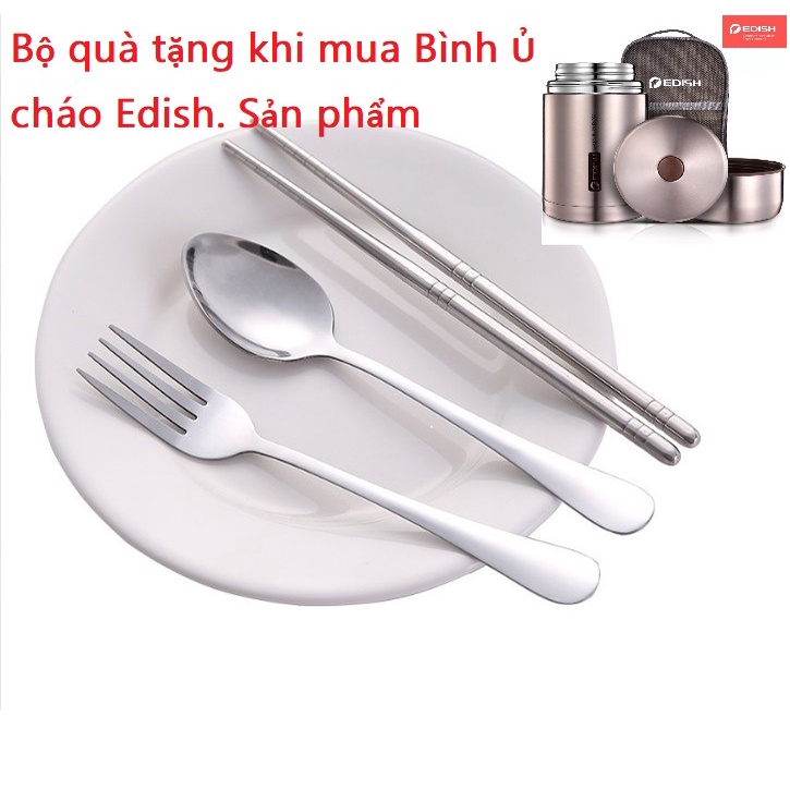 Bộ Đũa Muỗng Nĩa Inox 304 tiện lợi du lịch / văn phòng
