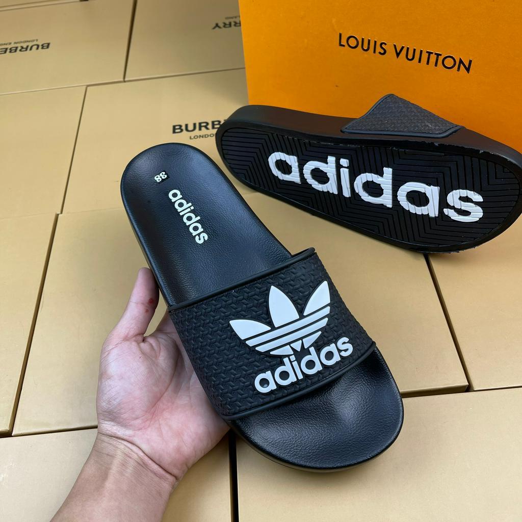 Dép nam adidas Mẫu mới nhất Hot 2023, Dép adidas 3 lá đế cao su non Form dáng thể thao,