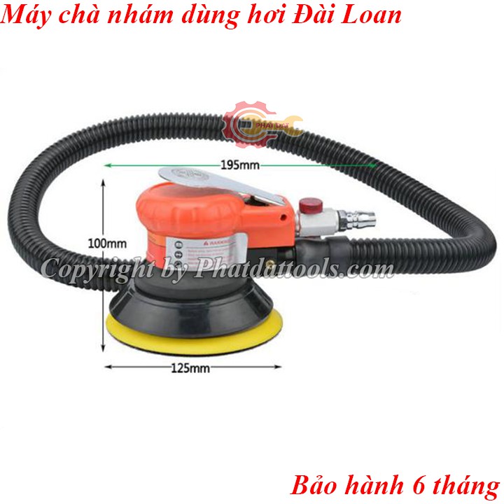 Máy chà nhám dùng hơi YUNICA 8402-Máy xoa khí nén Đài Loan-Đường kính giấy 125mm-Bảo hành 6 tháng.