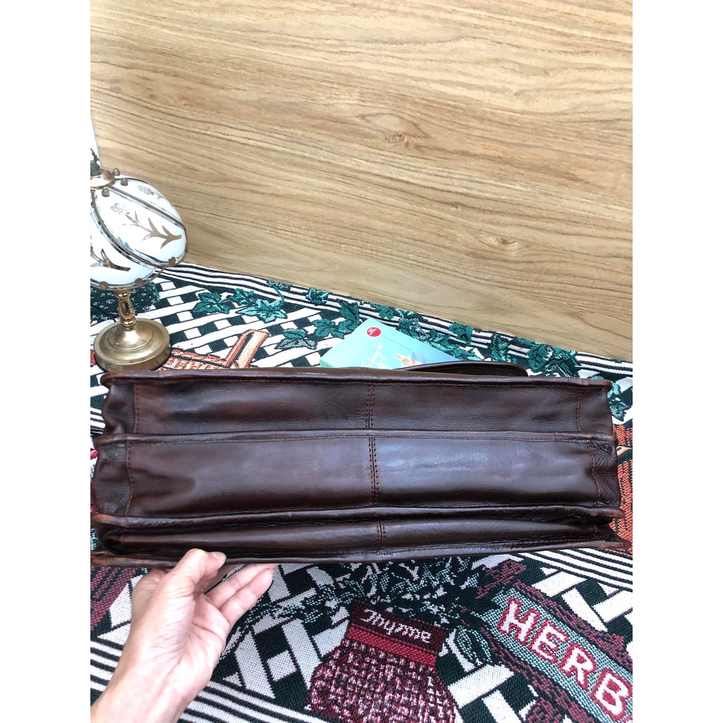 Cặp công sở nam hiệu Bugatti da thật, sale lỗi