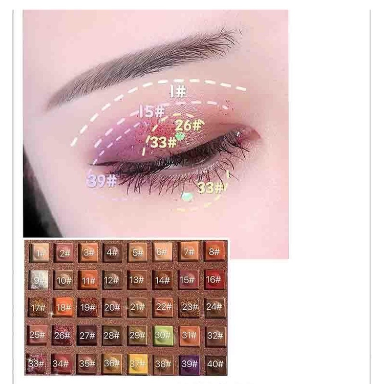 SHARARA 40 Color Matte Eyeshadow Palette Glitter Eye Shadow Waterproof Long Lasting Make Up Pallet Shimmer Fashion Women Beauty Eyes