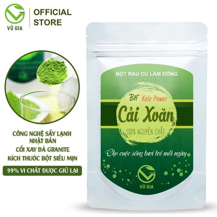 Bột Cải Xoăn Sấy Lạnh Nguyên Chất Vũ Gia (50g/ túi)