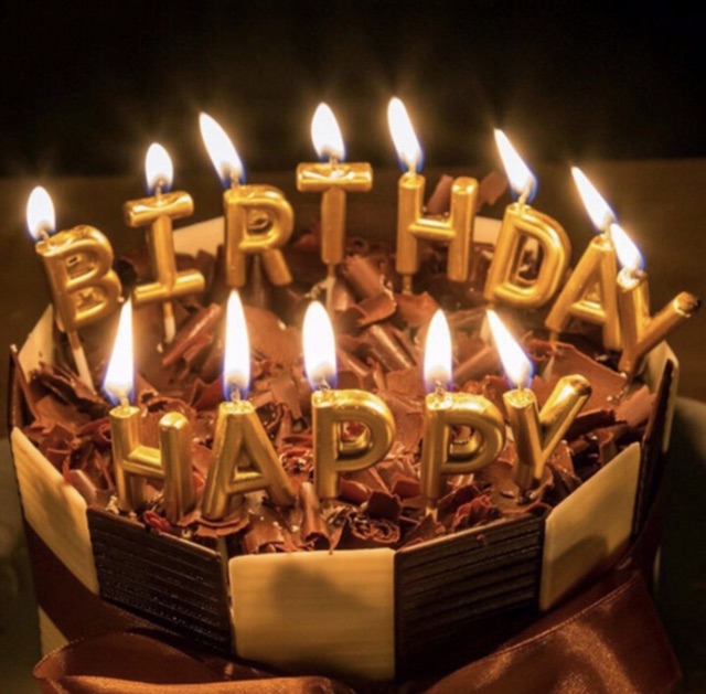 Bộ Nến Chữ Nhũ Happy Birthday