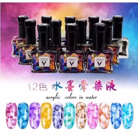 Set cồn loang vinimay 12 màu hàng chính hãng