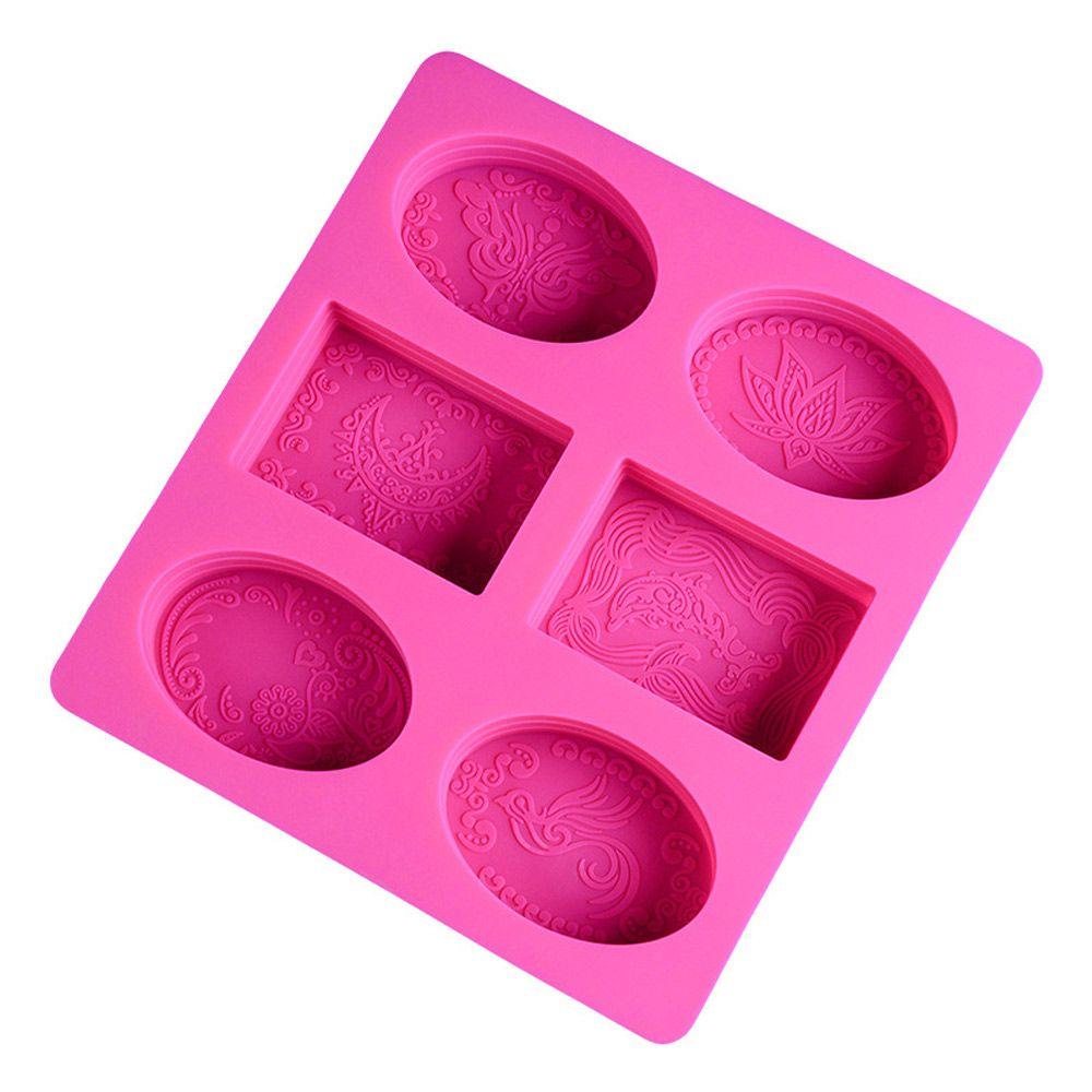 LAKAMIER Khuôn Silicone Làm Xà Phòng Handmade Hình Chữ Nhật / Oval Đa Năng DIY